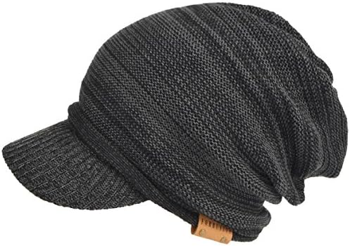 Muški ženski debeli runo obloženi pletene newboy cap Slouch Beanie Hat sa vizirom