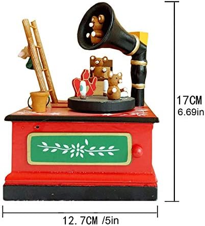 Douba Božićne ukrase Drvena muzička kutija Music Box Dekoracija za spavaću sobu Dekoracija Kućna