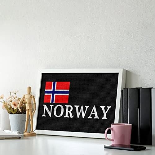 Norveški nacionalni ponos dijamantskih slikarskih kompleta 5D DIY Full Drill vještački umjetnički zidni dekor za odrasle 8x12