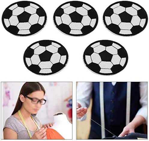 Dekorativne zakrpe, 10pcs nogometne kuglične veze zakrpe crno-bijele nogometne pastene naljepnica za patch za