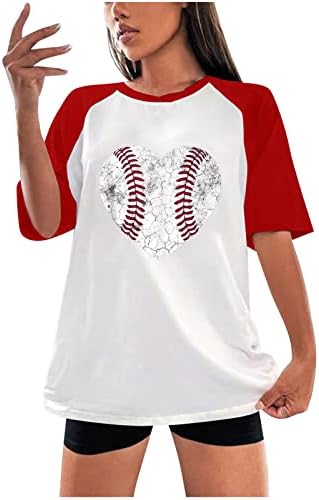 Životni vijek šavova Žene vrši majice za bejzbol mami s smiješnim izrekom Blok u boji kratkih rukava TEES