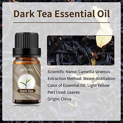 Biti bitni ulje za bijeli čaj sa tamnim čajnim eteričnim uljem za difuzor 10ml Tamna čaj esencijalna ulja organski poklon 10ml tamni čaj aromaterapija ulje tamno čaj mirisni ulje za sapun, pravljenje svijeća
