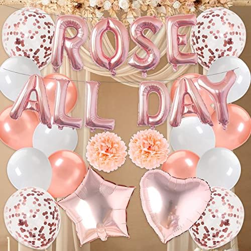 Karaqy Rose Cijeli dan zabava - ruža Cijeli dan Baner, ruža Gold Party isporučuje balon ukrase za angažman,