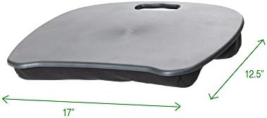 Mind Reader Prijenosni kantu za laptop sa ručkom, ugrađeni jastuk za udobnost, crna