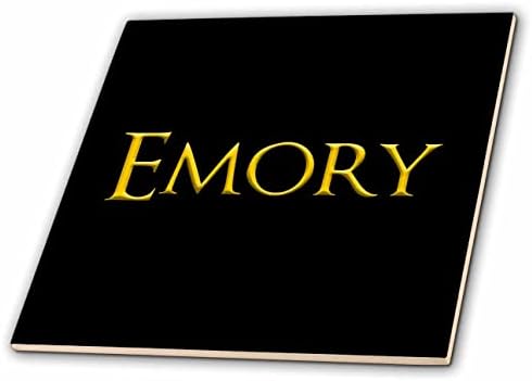 3drose Emory legendarno ime za dječaka u Americi. Žuta na crnom šarmu-pločice