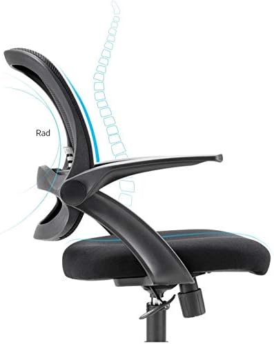 SCDBGY ygqbgy ergonomska kancelarijska stolica sa prozračnom mrežastom sedištem Računarska stolica sa podesivom visinom sedišta i naslonom za leđa i stolicom za zadatke sa čvrstim naslonima za ruke