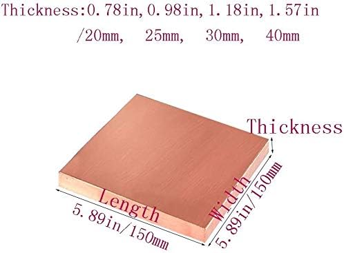 Metalna bakarna folija bakar lim blok kvadratne ravne bakarne ploče tablete materijal industrija kalup Metal