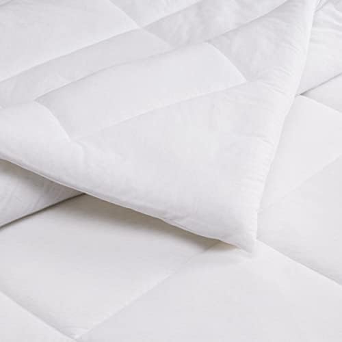 Basics pamučni mješavi bljesak pamuk Komforter set, Twin / Twin XL, bijeli