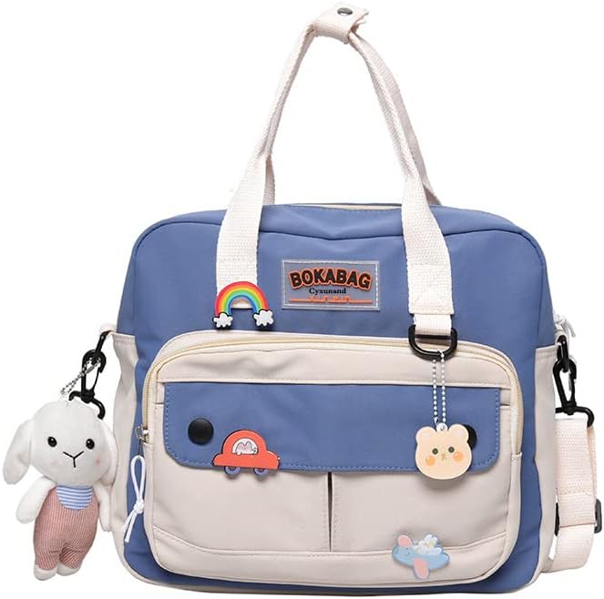 Slatke torbe Kawaii Backpack Messenger torba za školu, estetski ruksaci Višenamjenski laptop japanska