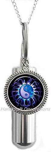 RukovanjeDecoracija yin-yang urn astrologija kremacija urna ogrlica nakita šarm urn za njega
