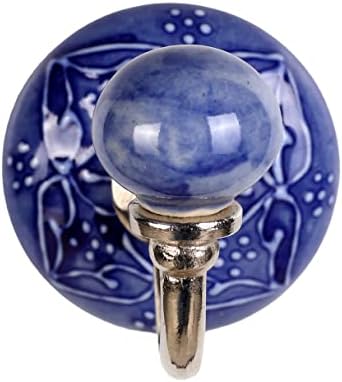 NewGen Ceramics - plava reljefna keramička zidna vješalica za vikeri za ključeva hat hat odjeća veslanje