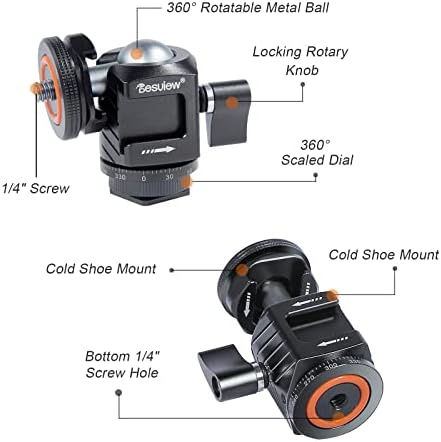Desview M7 monitor monitora, okretna i nagibna podesiva montaža montaža montirača sa hladnom cipelom za monitor od 5 i 7 inča, 1/4 'vijke kompatibilan sa većinom DSLR kamera