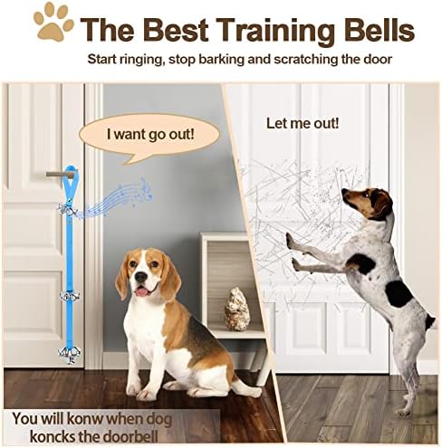 LCCKDD 2 čopor zvona za pse, Zvono za pseće Kahlice i zvono za pseće Kahlice trenirajte pseće Zvono za obuku na vratima za pse da zvone da izađu napolje pseće zvono na vratima