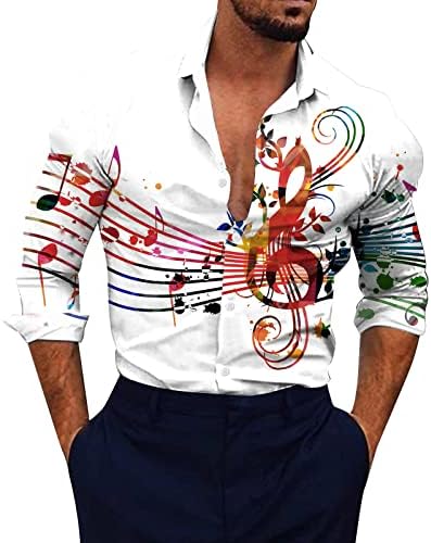 Dressy mamine košulje muškarci modni casual moderan 3D digitalni ispis lagani prozračni prozračni