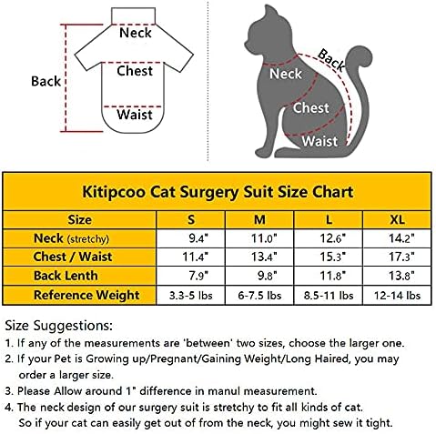 Kotipcoo Professional Hirurgion Suderi za mačke Paste pamučne kostirne odijelo za rane i kožne bolesti za mačke pse, nakon operacije haljina, lopta)