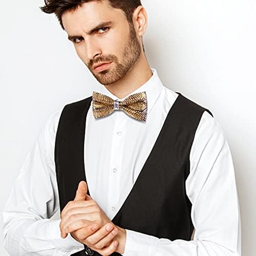 Hi-Tie Full/Crystal Pretied Bowtie set igala za rever za muškarce Podesiva leptir mašna za Wedding Prom Tuxedo