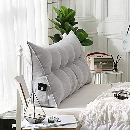 Topy trokut krevet za čitanje jastuka jastuka jastuk, klinasto zaslona jastuk za dnevni boravak tapacirani uzglasni poklopac preklopljivo-a-a 100x50x20cm