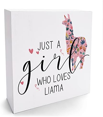 Funny Llama potpisuje Llama Pokloni Dekor Drvena kutija Znak Llami Pokloni za žene Llama Decor Wood