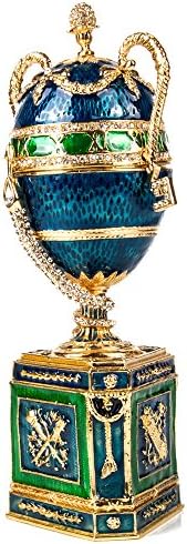 Orlovny 7,1 inčni swarovski kristali Faberge Egg: amfora Faberge Stil Egg Nakit za nakit Uskršnje