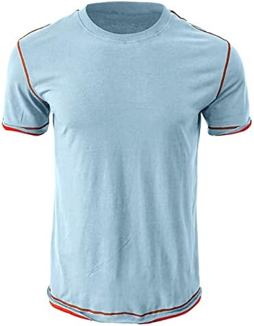 Muške ležerne majice Komforni ljetni vrhovi kratki rukav Active Crew majica za vrat Mekani opremljeni teški modni osnovni vrh