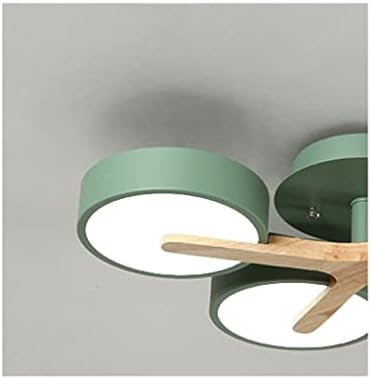 SDFGH Green Nordic Stillechadelier Spavaća soba za uređenje, minimalistički drveni umjetnički dnevni boravak LED lampica