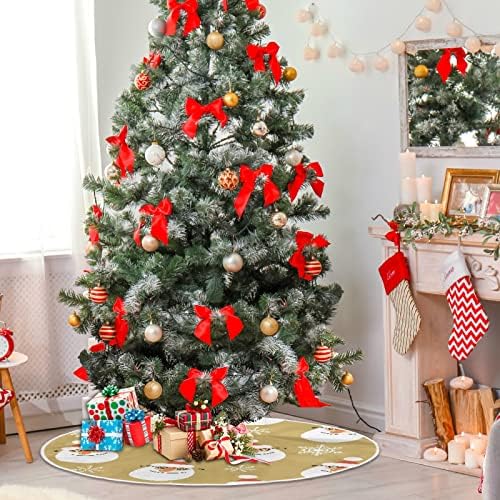 Oarencol Christmas Fun Santa Snowflake Božićno suknje 36 inčni Xmas Holiday Party Tree Detaos