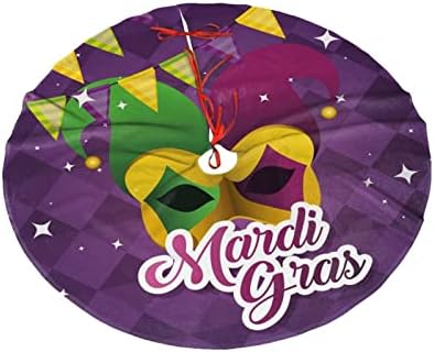 Waywant Mardi Gras Tree suknja Mardi Gras Christmas Swirt Ornament za odmor Party Party Festive Domaća ukras 48