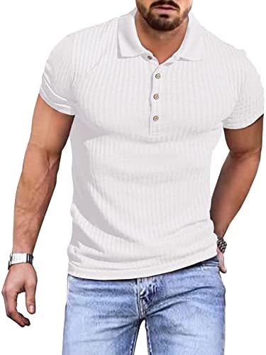 Astoseu muške polo majice kratki rukav Stretch Working Tee Casual Slim Fit mišićna majica