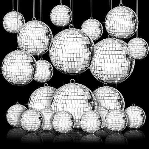 35 kom ogledalo Disco Balls Ornamenti Mini Disco Ball dekoracije reflektirajuće ogledalo Ball Decoration 70s Disco tematski Party dekor za Valentinovo Tree Ornamenti