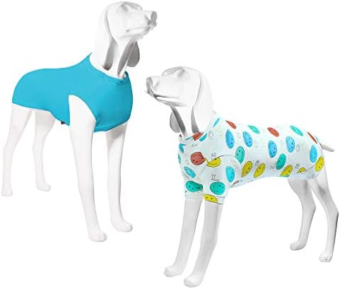 Kickred 2 komada pasa košulja, mekani pamučni pamučni kućni ljubimac pasa pasa, uključuje 1 tiskanu majicu i 1 prazan prsluk za male srednje pse