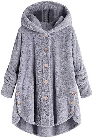 Favipt Women Winter Fleece Hoodie kaput topla sherpa dukserica plus veličina dugih rukava šivanje pulover džepam sa džepovima