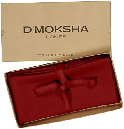 D'moksha Homes platnene salvete, 17 x 17 inčni Set 4-Divine Red, čiste platnene salvete, ručno izrađene