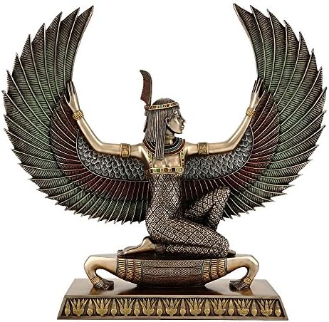 TOP ZBIRKA DEVNO Egipćanin MAAT - ukrasna egipatska boginja istine i pravde Skulptura u premium hladnoj