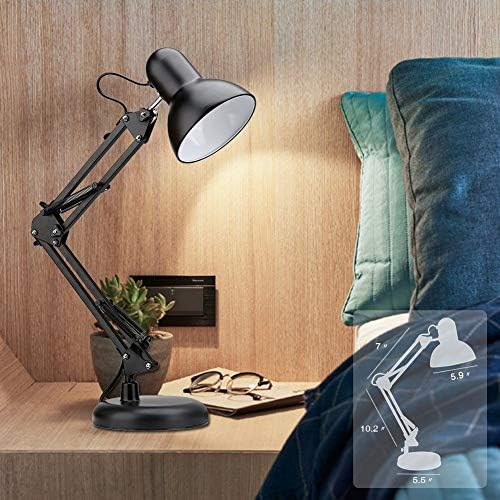 ShellKingdom Architects zadatka lampica, podesiva lampica za ljuljanje sa stezaljkama, klasičnom stolnom lampom
