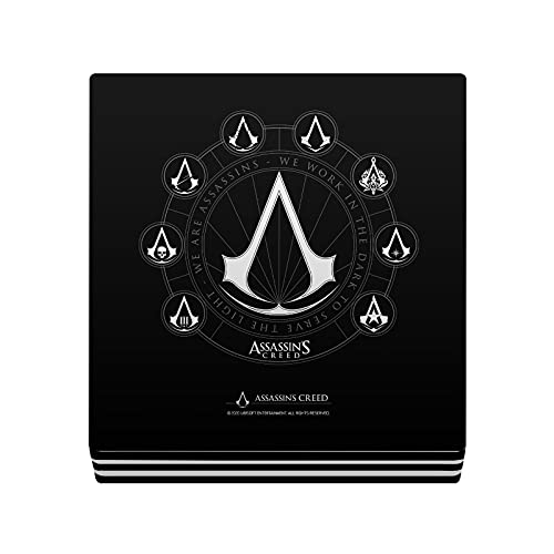 Dizajn kućišta za glavu zvanično licencirani Assassin's Creed Crests Legacy Logo Vinyl naljepnica Gaming skin Case Cover kompatibilan sa Sony PlayStation 4 PS4 Pro konzolom i DualShock 4 kontrolerom