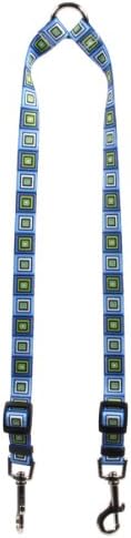 Žuta pas dizajn plavi blokovi Coupler pas povodac 3/4 & 34; širok i 12 u 20& 34; dugačak,