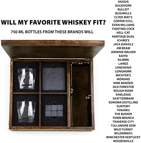 PIKNIC TIME NFL Whiskey Box Poklon set, viski čaše od 2, viski kamenje poklon set