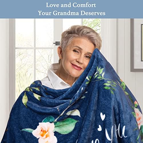 Mother Daybe za baku, poklone za baku, bake rođendanski pokloni, bake pokloni, odlične bake pokloni, volim te baku pokrivač, meko bacanje pokrivača 60 x 50, plavo