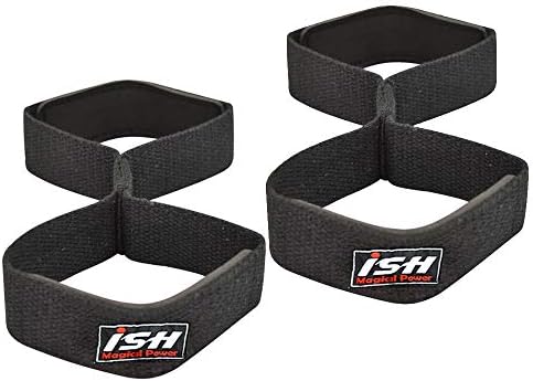 ISH Sportska teretana figura 8 trake za dizanje tegova podstavljene rukavice za zapešće Strength Bar Work