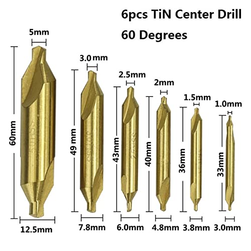 Kombinovane bušilice 60 stupnjeva ugaoni bit set 1,0 mm 1,5 mm 2,0 mm 2,5 mm 3,5mm 5mm metalna bušilica