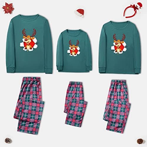 Božićne pidžame za porodičnu i pseću set koji odgovara porodičnoj porodici Pajamas koji odgovara