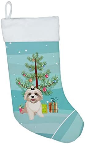 Caroline's Wires WDK3170CS Shih-Tzu Gold 2 Božićne božićne čarape, kamin Viseći čarape Božićna sezona