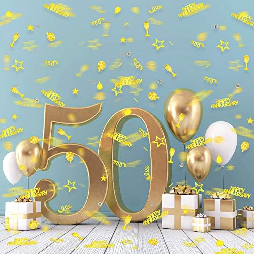 3000 komada Sretna godišnjica Confetti godišnjica Dekoracija stranke Confetti Metalni ukrasi