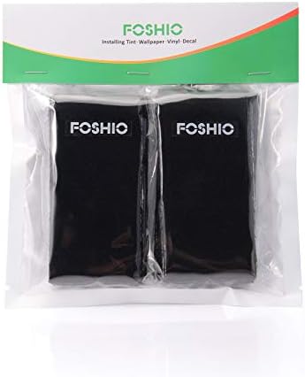 Foshio 20pcs crni standard Predizretni samoljepljivi čučni tkanini za 4 inča za 4 inča za cijev za cijev vinil aplikacijskog alata za tinti alat za tinti Automatski vinil alati za omota