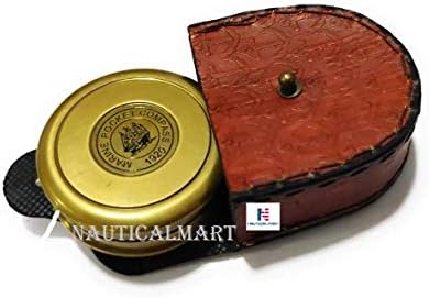 NauticalMart morski džepni kompas 1920 Robert Frost Poem ugravirani kompas s kožnim futrolom, jedinstveni vintage poklon za cijelu priliku. Kompas za cijelu priliku, poklon-kompas, pokloni, suprug, otac
