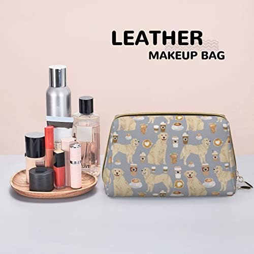 Qassryu Zlatni retriver i kožna kozmetička torba sa kozmetičkom torbicom torbica torbica torbica Travel