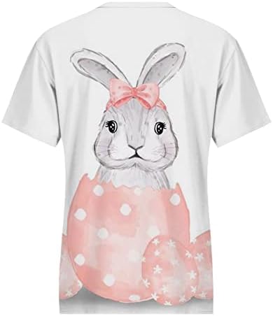 Žene uskrsne majice slatka cvjetna zečica majica smiješni zeč Ispis Tee Easter Gift casual top košulje djevojka ljetna bluza