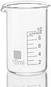 Planinska muška laboratorija 10pcs 10ml čaša od stakla u niskom obliku za hemijsku laboratorijsku