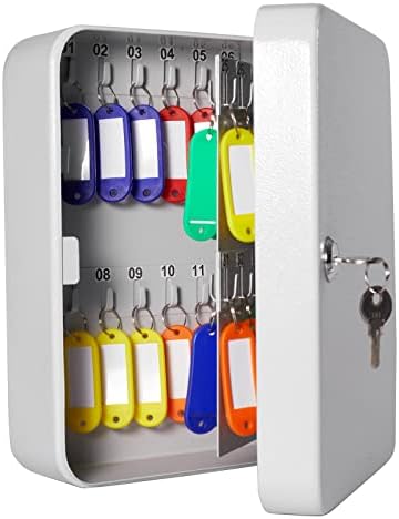 Bokovngee key Cabinet Security metalna kutija za ključeve čelik sa bravom za ključeve zidni Organizator za ključeve sa kukama i oznakama za ključeve identifikatori u 10 različitih boja