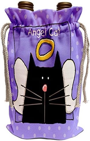3drose S. Fernleaf dizajn spomen obilježja mačke-Angel crna mačka slatka crtana uspomena za kućne ljubimce-torba